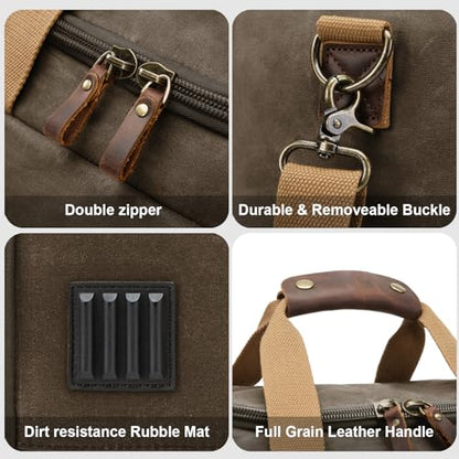 Waxed Canvas Duffel Bag 50L, Army Green - color: Army Green