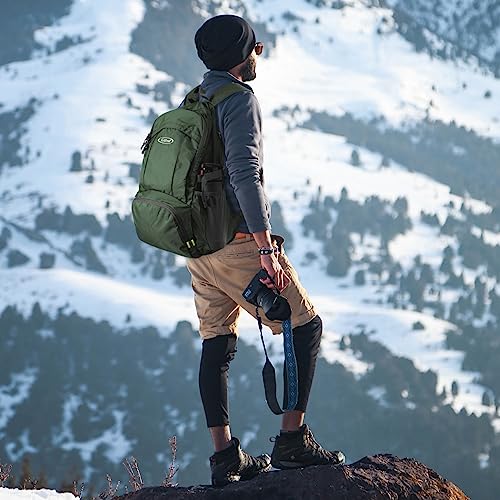 G4Free 40L Lightweight Packable Hiking Backpack, Waterproof Travel Daypack - color: Green