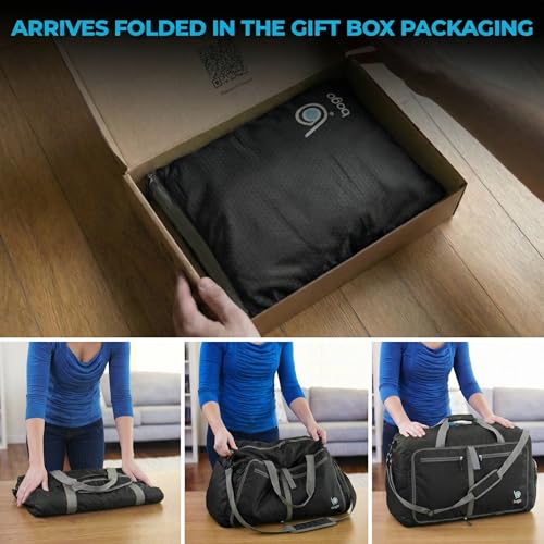 Bago Travel Duffle Bag for Women & Men. Extra Large Foldable Duffel Bags - color: Black, size: 120L