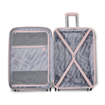 American Tourister Stratum 3.0 Carry-On Spinner, Airline Approved, Durable Hardside Luggage, Expands 1.5", RightHeight™ Adjustable Handle, Pink Blush - color: Pink Blush, size: Carry-On