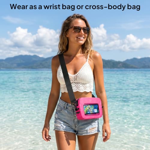 Waterproof Fanny Pack for Women & Men, Waterproof Belt Bag for Swimming - color: Pink