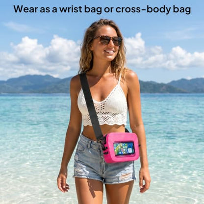 Waterproof Fanny Pack for Women & Men, Waterproof Belt Bag for Swimming - color: Pink