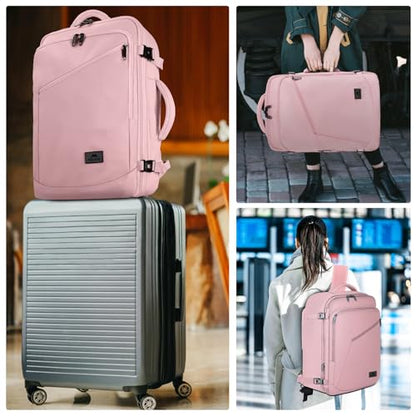 MATEIN Womens Travel Backpack, Extra Large Carryon Backpack for Airplane - color: Pink, size: X-Large