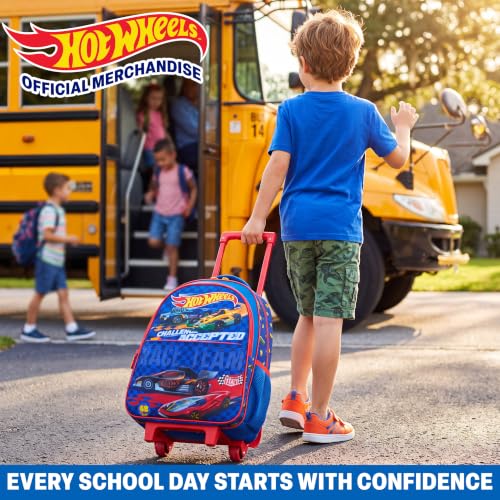 Get Trend Hot Wheels Boys 2-in-1 Rolling Luggage Bag with Wheels, 20.5 in - color: Multi Hot Wheels