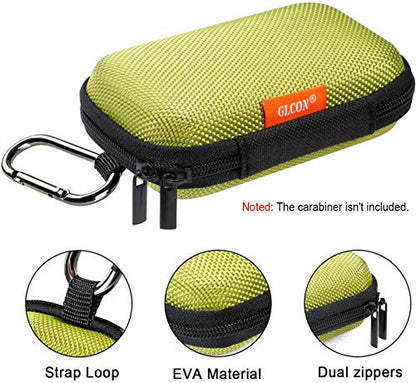 Green Rectangle Small EVA Case, Lightweight Hard Shell Zipper Pouch - color: Green