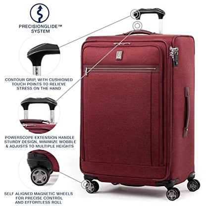 Travelpro Platinum Elite Checked Luggage Spinner, Red, 29-Inch - color: Bordeaux Red, size: Checked-Large 29-Inch
