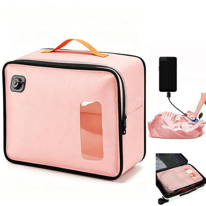 Travel Vacuum Packing Cubes Space Saver with Built-in Pump (Pink, 25L) - color: Pink, size: 25L