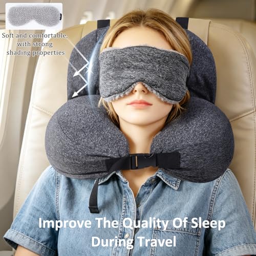 Travel Neck Pillow for Airplanes,Inflatable U-Shaped Airplane Pillow