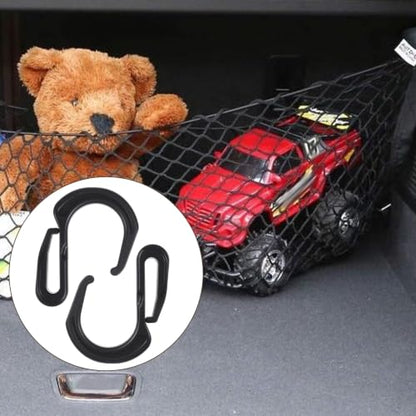 12PCS Plastic S Shaped Cargo Net Hook Clips Elastic Car Mesh Hooks