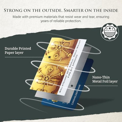 ROGUE WALLET RFID Blocking Credit Card Sleeves, Gold, Durable(10 pack) - color: Gold