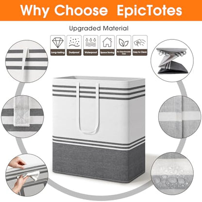4 Pack Large Laundry Baskets, Laundry Hampers, Freestanding Waterproof Collapsible Clothes Bag with Extended & Reinforced Handles - Clothes Basket for Dorm, Bathroom, Home (100L) - size: 4 x 100L