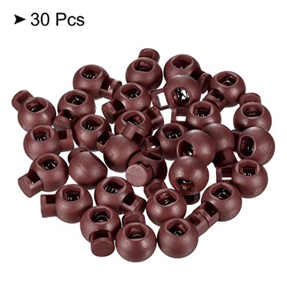 PATIKIL 30Pack Cord Locks Ball Spring Toggle Stopper Date Red - color: Date Red