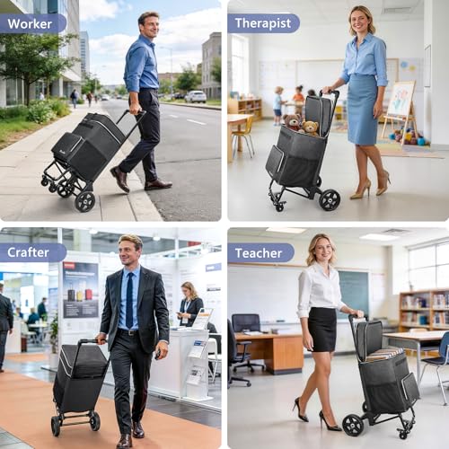 KEDSUM 250LBS Rolling Teacher Bag with Detachable Trolley, 2.12 Cu.Ft