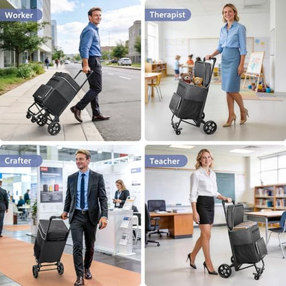 KEDSUM 250LBS Rolling Teacher Bag with Detachable Trolley, 2.12 Cu.Ft