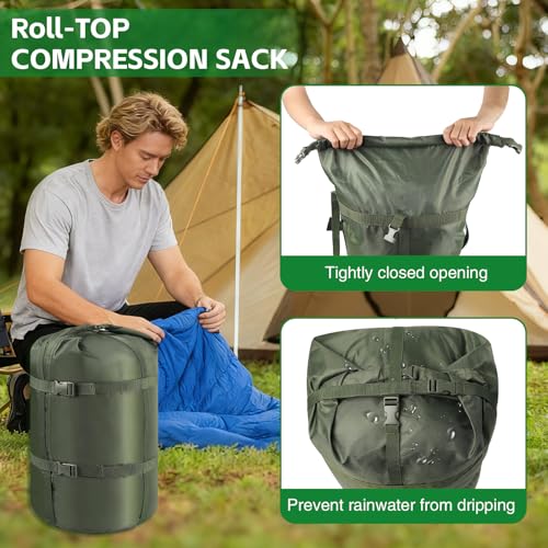 Compression Sack, Ultralight Portable Stuff Sack for Sleeping Bag - size: Small