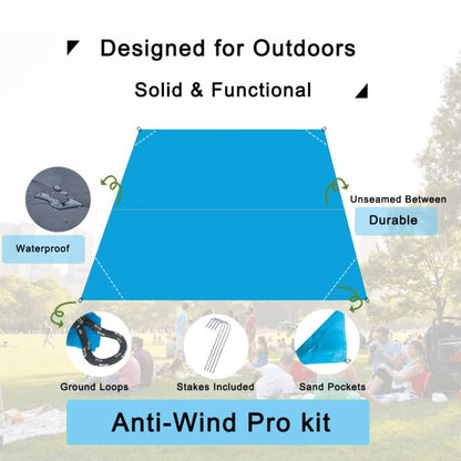 Pocket Blanket, Compact Blanket for Picnic, Beach, Festival - color: Sky Blue, size: 79"*55"