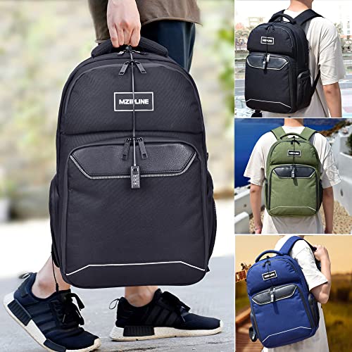 Smell Proof Travel Backpack Bag Anti-Theft Business Laptop Backpack with Lock,Large Daypack Travel bags for College Men & Women - color: Blue