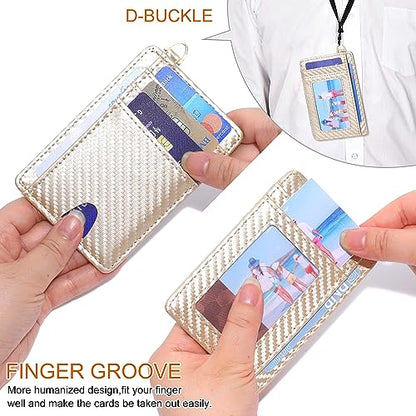 GEEAD Slim Minimalist Front Pocket RFID Blocking Card Holder Wallets for Men & Women - color: Carbon Khaki