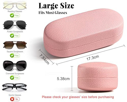 RayLove Glasses Case Hard Shell for Oversized Frames,Large Sunglasses Case With Strong Protection, Travel Eyeglass Case