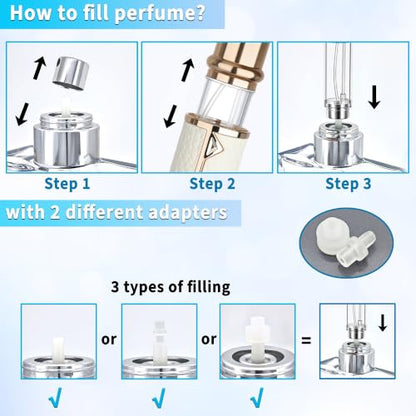 5ml Refillable Travel Perfume Atomizer Spray Bottle, Cologne Sprayer, White - color: White