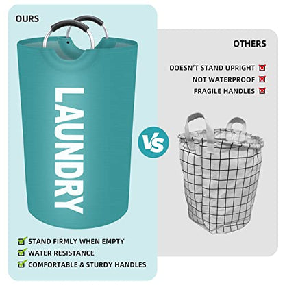 115L Large Laundry Basket, Dirty Clothes Waterproof Laundry Hamper, Green - color: Green, size: 115L