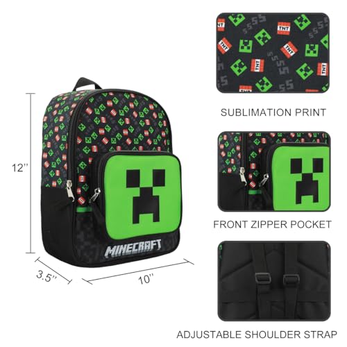 Bioworld Minecraft Creeper 2-Pack Carry On Luggage Set - color: Minecraft Creeper Green 2-Pack