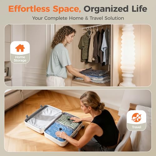 Nicetree 9-Pack Vacuum Bags for Travel with Rechargeable Pump, 3 Sizes - style: 9 Combo Set