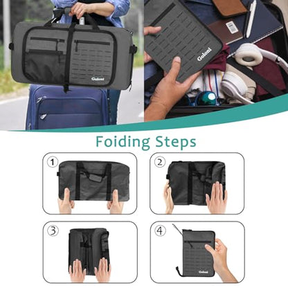 Goloni 80L Foldable Duffle Bag for Travel, Large Durable Travel Duffel Bag - color: Grey, size: 80L
