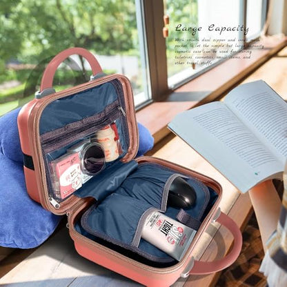 12 Inch Multi-Purpose Waterproof Hard Shell Makeup Case (Pink) - color: H003-Pink-12 Inch