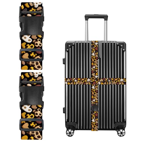 Nuxovilar Luggage Straps Set for Suitcase 1.96x90.5in Polyester - color: YLU10321, size: 1.96"x90.5"