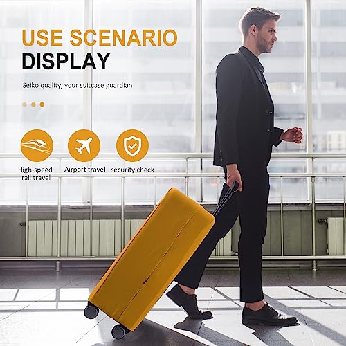 Travel Luggage Cover - Scratch-Resistant Fit 19-31 Inch Suitcase Protector (Yellow, L(26-27 inch)) - color: Yellow, size: 26-27 inch