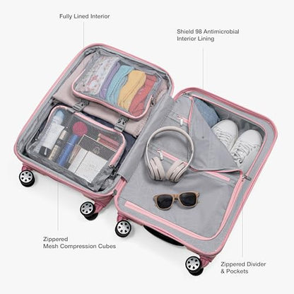 Traveler's Choice Pagosa Hardshell Expandable Luggage with Spinner Wheels, Pink, 30-Inch Large - color: Pink, size: 30-Inch Large
