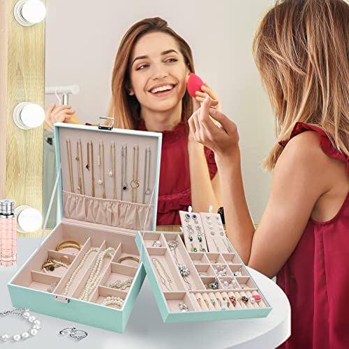 ProCase 2 Layers Jewelry Box for Women -Mint - color: Mint