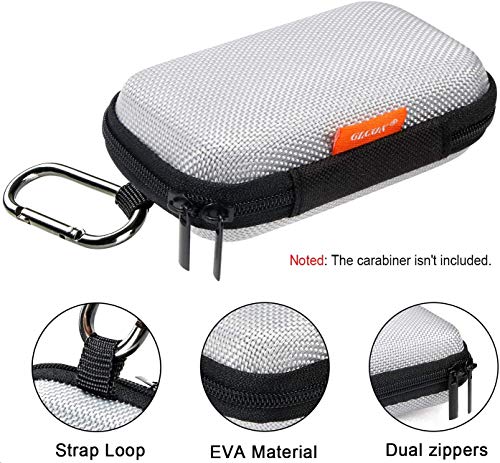 Silver Small EVA Electronic Carrying Case, Hard Shell Zipper Pouch - color: Silver