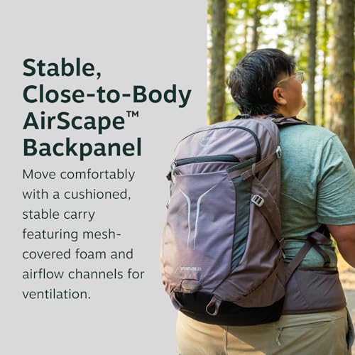 Osprey Sportlite 25L Lightweight Hiking Backpack, Purple OS - color: Graphite Purple, style: 25l - Extended Fit