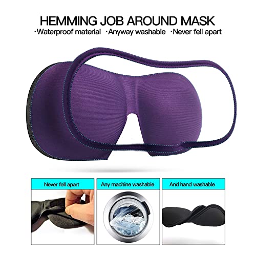 3D Eye mask for Sleeping,Machine Washable, Sleep Mask for Women, Blinder Blindfold Airplane(Black+Gray) - color: Black+gray