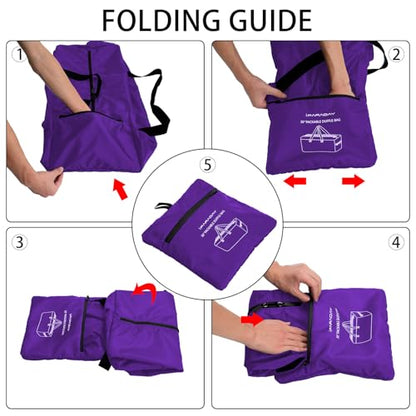 iFARADAY Foldable Duffel Bag, 30 inch / 75L, Purple - color: Purple-75L