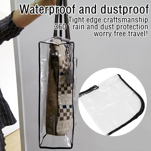 Handbag Raincoat Transparent PVC Handbag Rain Cover (square) - style: square