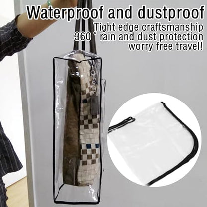 Handbag Raincoat Transparent PVC Handbag Rain Cover (square) - style: square