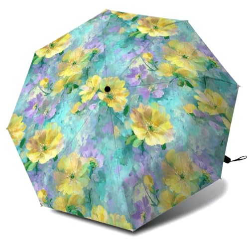 Automatic Folding Travel Umbrella for Sun & Rain - color: RIV008