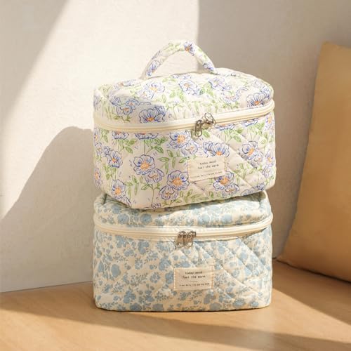 uekeboag Large Travel Quilted Makeup Bag for Women - color: 1Pc 05White-UU