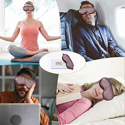 ZIMASILK Adjustable 22 Momme 100% Pure Mulberry Silk Sleep Mask - color: Plum Wine-adjustable