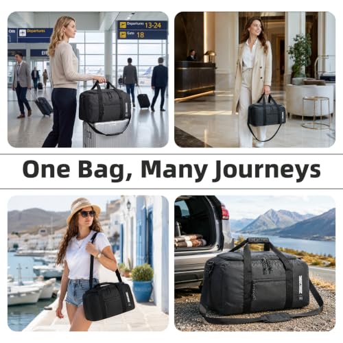 Foldable Travel Bag 85L, Extra Large Duffel for Camping & Trips - color: black, size: 85L