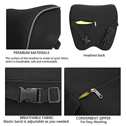 Car Seat Neck Pillow, Headrest Cushion Relieve Neck Pain for & Muscle Tension,100% Memory Foam Neck Support Head Pillow for Ergonomic Design