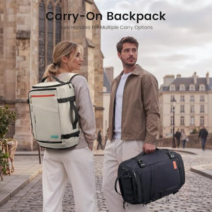 LOVEVOOK Travel Backpack for Women Men,TSA Carry On Luggage with Shoe Pouch - color: Black
