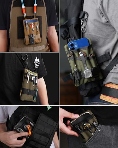 VIPERADE VE1 Pocket Organizer EDC Pouch for Men EDC Organizer Daily Carry - color: Tan