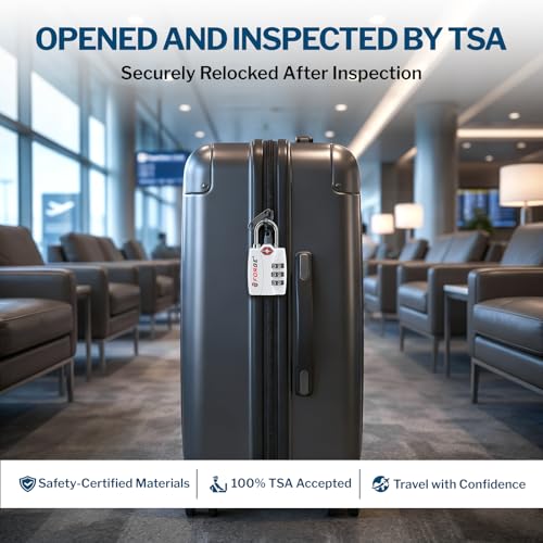 Forge TSA Approved Luggage Locks, Open Alert TSA Locks, White Color 2 Pack - color: White 2PK