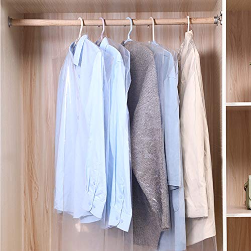 10Pcs Transparent Plastic Garment Covers 35.4inch Hanging Clothes Dust-Proof Protector Bags Suitable for Home Storage Clothing Stores & Dry Cleaning Laundrette. - size: 10PCS