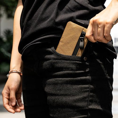 ALPAKA Zip Pouch RFID-Blocking Mens Wallet Coyote Brown - color: Coyote Brown