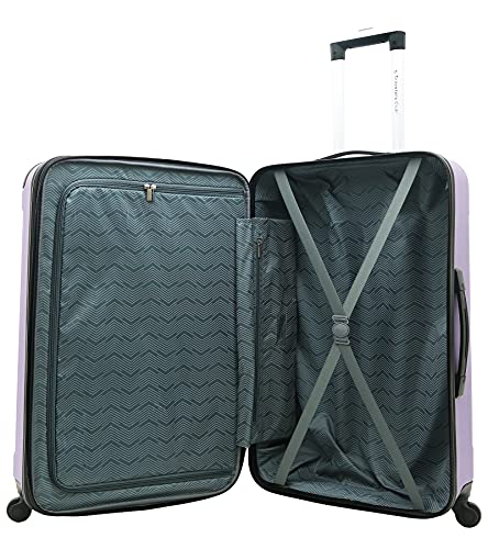 Travelers Club Midtown Hardside 4-Piece Luggage Travel Set, Lilac - color: Lilac